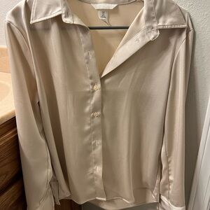 H&M Cream Collared Shirt